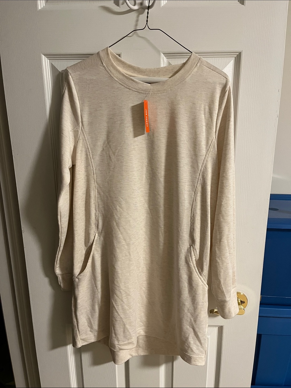Joe Fresh Cream Long-Sleeve Pullover Dress Sweatshirt